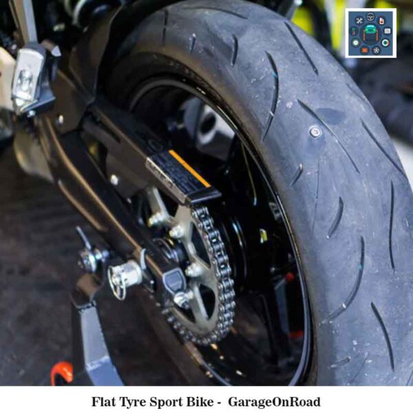 Flat tyre Sport bike
